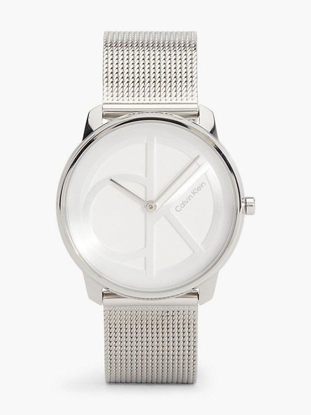 Calvin Klein USA Iconic Mesh Mens Watch Silver 4256903-CG